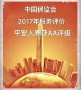 保監(jiān)會公布2017年保險公司服務(wù)評價結(jié)果　平安人壽榮獲AA評級