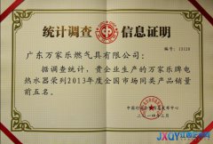 萬家樂燃?xì)鉄崴魅珖N量第一 權(quán)威部門認(rèn)證二十四年暢銷傳奇